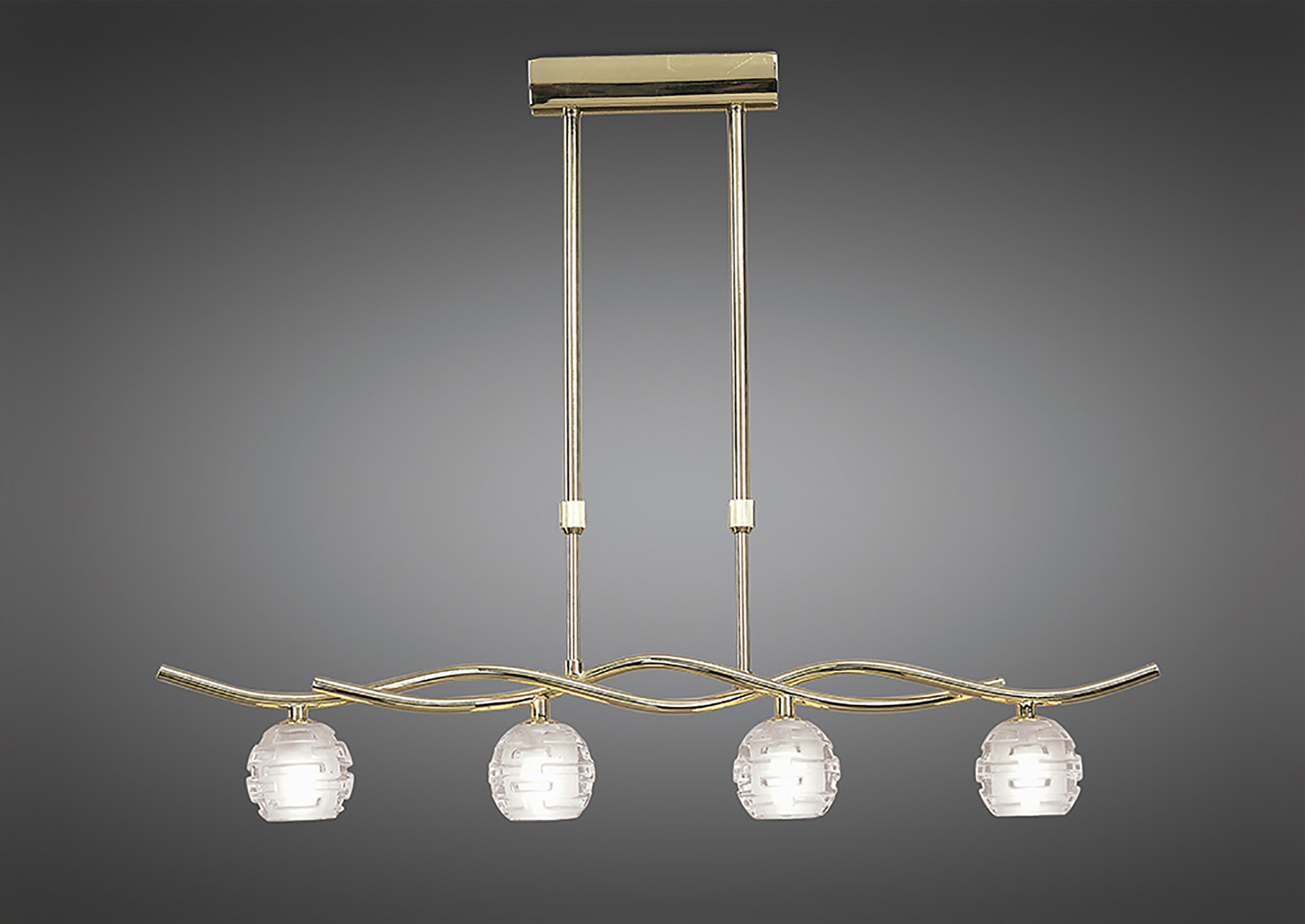 Dali Polished Brass Ceiling Lights Mantra Linear Fittings